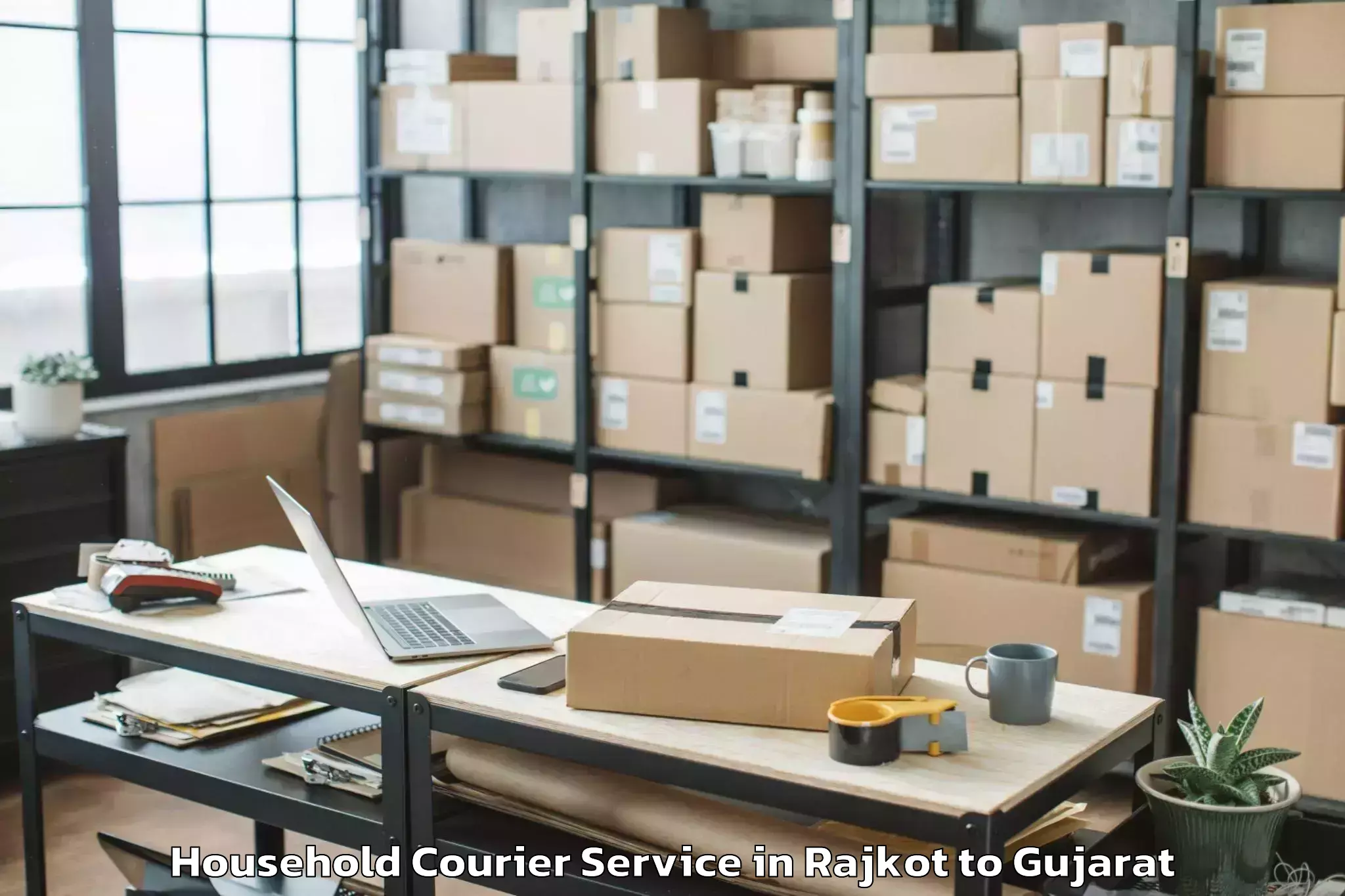 Easy Rajkot to Indus University Ahmedabad Household Courier Booking